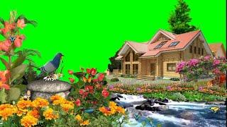 River green screen video | village river video effects hd | nature green screen | free green screen