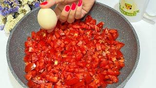 I have never eaten eggs with tomatoes so delicious! The easiest recipe for dinner and breakfast