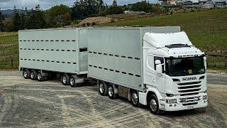 Scania R620 V8 POV Climbing Cleasby Hill SH16 New Zealand