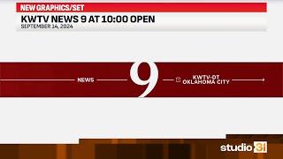 KWTV News 9 at 10:00 Open, 9/14/2024 (New Graphics/Set)