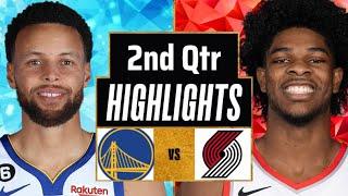 Golden State Warriors vs Portland Trail Blazers Highlights 2nd Qtr | Mar 10 | 2025 NBA Highlights