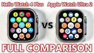 Hello Watch 4 Plus vs Apple Watch Ultra 2 FULL COMPARISON SmartWatch! (System, Case,Smoothness) ASMR