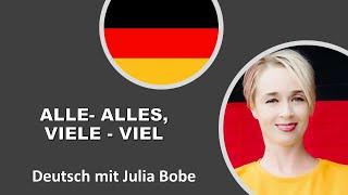 alle-alles, viele-viel. | Немецкий язык для начинающих | Deutsch mit Julia Bobe