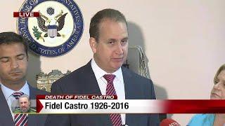 Rep. Mario Diaz-Balart reacts to Fidel Castro's death