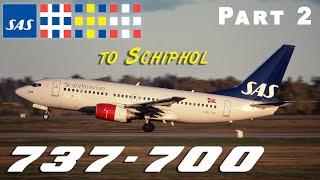 Piloting SAS Scandinavian Boeing 737-700 Oslo to Amsterdam