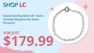 Sterling Silver Wave Loop Link Necklace, 20 Inches, 43.45g