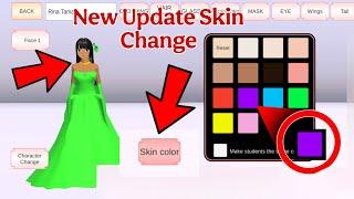 New update skin discoloration new icon in Sakura School simulator skin color change all colors