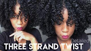 How To 3 Strand Twist Out | DETAILED Clear Instructions