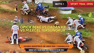 Sengit Opick Beke vs Dadan KR vs M Excel Tersungkur Kejurda Grasstrack Jabar