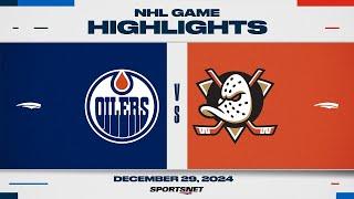 NHL Highlights | Oilers vs. Ducks - December 29, 2024