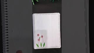 DIY front page border design | A4 size paper art project work | Crafterjyoti | flower design|