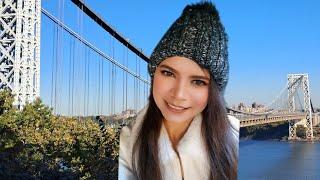 ASMR Satisfying AUTUMN explore under George Washington Bridge with nature sounds #relaxing #calm