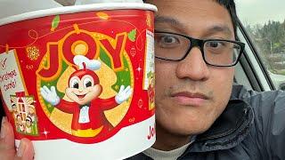 Filipino Veteran Eating Jollibee Whole Menu!