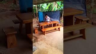 MEJA MAKAN TREMBESI BESAR 2 METER #short #mejamakantrembesi