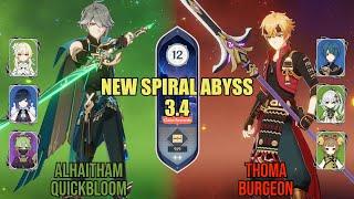 Alhaitham Quickbloom & Thoma Burgeon - NEW Spiral Abyss 3.4 - Floor 12 (9)