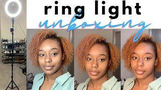 AMAZON RING LIGHT UNBOXING ~ Techvilla 10 inch ring light with tripe stand