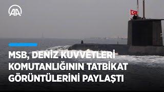 #MSB, Deniz Kuvvetleri Komutanlığının denizaltı operasyonu tatbikatı görüntülerini paylaştı