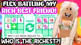 FLEX BATTLING MY RICH BEST FRIEND!WHO IS RICHER?!#adoptmeroblox #preppyadoptme  #preppyroblox