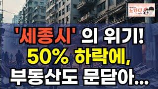 '세종시' 의 위기! 50% 하락에 부동산도 문 닫아. 아파트는 2년 연속 하락에, 상가 공실 넘쳐 50% 할인 분양 등장! 투자자들의 분노와 절규! 부동산 이야기 노가다 노비