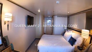 Cunard Queen Mary 2 - Britannia Balcony 11002 BF - Quick Tour 2022