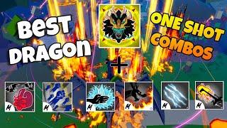 Dragon ONE SHOT Combos With ALL Fighting Styles... (BROKEN) | Blox Fruits [DRAGON Update ]