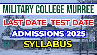 MILITARY COLLEGE MURREE ADMISSION 2024 | MILITARY COLLEGE MURREE ADMISSION 2025