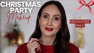 QUICK & EASY HOLIDAY PARTY MAKEUP TUTORIAL - All Drugstore Products!