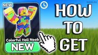 HOW TO GET "Colorful Holi Noob" On Roblox! (PROMO ITEM!)