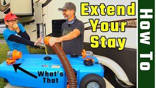 How to use a portable waste Tote / Blue Boy (RV Living Full Time) 4K