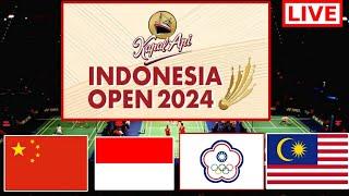 Indonesia Open Live Badminton 2024 | Day 3 R-16 | Round of 16 All Court live