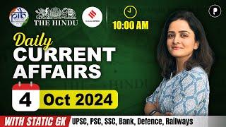 4 October Current Affairs 2024 | Daily Current Affairs | Current Affairs Today