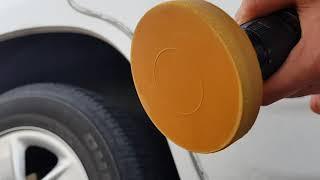 Remove double-sided sticky tape, glue adhesive from car body