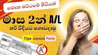 මාස 2න් හරි විදියට A/L ගොඩදාමු! |A/L Exam 2024