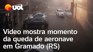 Vídeo mostra explosão em momento de queda de avião em Gramado (RS)