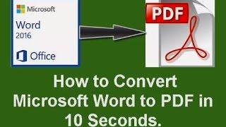 How to Convert a Word to PDF in 10 Seconds