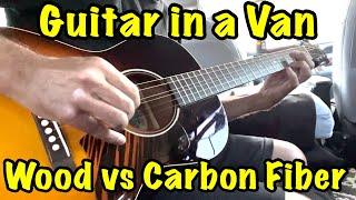 Guitar in a Van  - Wood vs Carbon Fiber Nomad Van Life Vanlife