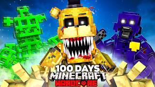 I Survived 100 Days in FIVE NIGHTS AT FREDDY’S Minecraft Horror Mod