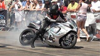 500HP Suzuki Hayabusa Turbo 0-314 KM/H! BURNOUTS & TOP SPEED RUN!