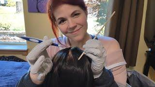 ASMR Scalp Scratching and Treating Role Play - Gloves, Tools, Binaural Sound