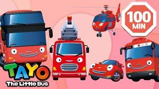 Tayo English Episode | ️Red Vehicles Compilation️ | Cartoon for Kids | Tayo Episode Club