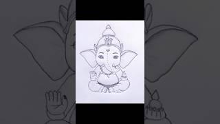 Cute  Ganesha Drawing  || #ganeshadrawing #shorts