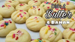 Simple Butter Cookies 4 Ingredient Biskut Butter Mudah 4 Bahan