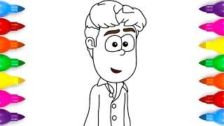 Drawing Jon Arbuckle from The Garfield Movie | Coloring Pages