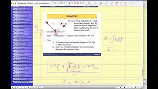 Linear Impulse and Momentum equation; Example 1, Ch 15 Sec 15.1