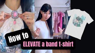 How to elevate a band t-shirt to make it more glam