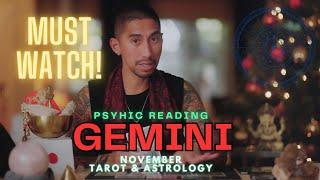 GEMINI ️ URGENT MESSAGE MUST WATCH! NOVEMBER TAROT HOROSCOPE