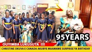 Christine okuva e Canada Akubye Mamawe Surprise Ku Birthday ya Myaka 95. Amuletede Chior Ya Lukusuta