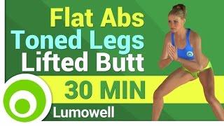 Flat Abs, Toned Legs and Butt lift Workout