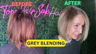 Grey Blending Color Correction | How to blend grey hair