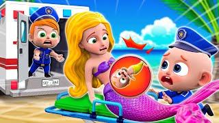 Baby Police vs Pregnant Mermaid ‍️‍️ | Baby Police Song  | NEW  Nursery Rhymes For Kids